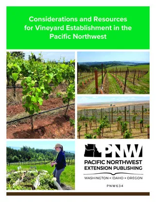 a book about Considerations and Resources for Vineyard Establishment in the Pacific Northwest