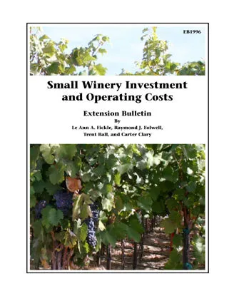 a book about Small Winery Investment and Operating Costs.