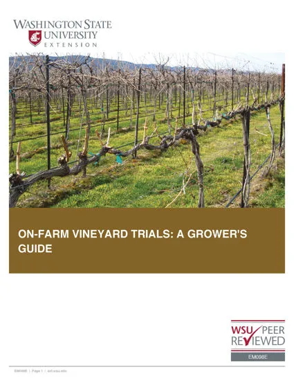 A book about On Farm Vineyard Trials: A Grower’s Guide